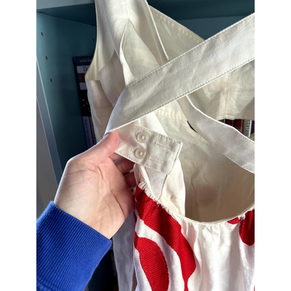 Anthropologie Red Embroidered Maxi Dress - Picture 3 of 6